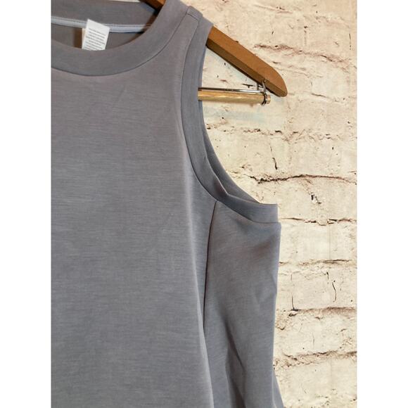 Ododos Tank Dress Womens Small Micro Modal Stretch Athletic Athleisure Gray - Picture 3 of 12